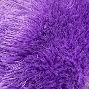 Artificial <span class=keywords><strong>Fur</strong></span> Mongolian Fake <span class=keywords><strong>Fur</strong></span> Azul Roxo Pilha Longa Trendy 100% Poliéster Curly Sheep Faux <span class=keywords><strong>Fur</strong></span> Tecido para Vestuário - Product Image 2