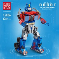 Vente en gros de jouets éducatifs en plastique ABS MKTOYS, robot électrique unisexe transformable, ensembles de blocs de construction OEM, télécommande