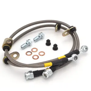 Tubo flessibile della linea del <span class=keywords><strong>freno</strong></span> con etichetta personalizzata-tubo del <span class=keywords><strong>freno</strong></span> anteriore intrecciato in acciaio inossidabile 3 #3 per Honda - Product Image 1