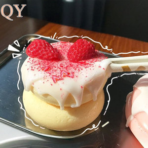 Qy taba ของเล่นเค้กสกุชชี่ชีสของเล่นของหวานสตรอเบอร์รี่ที่เพิ่มขึ้นช้าบรรเทาความเครียดประสาทสัมผัสของขวัญของเล่น - Product Image 5