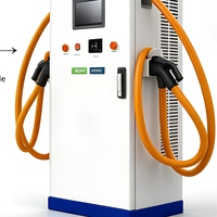Nouvelle station de recharge rapide DC 320 kW, montée au sol, chargeur de véhicules électriques, version standard CCS2 GB T, CHAdeMO en option, max 500 A, pour utilisation sur autoroute