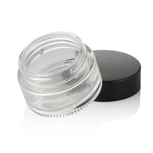 Pot en verre transparent avec couvercle noir de 20ml, 5g, 10g, 15g, 20g, 30g, 50g, 100g, 200g, pot de crème cosmétique à large ouverture, prêt à être expédié - Product Image 3