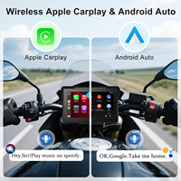 Écran tactile IPS 5'' pour moto avec Carplay, étanche IP66, Carplay sans fil et Android Auto