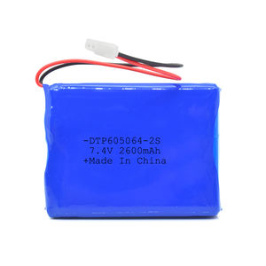 Más de 1000 modelos, 700 en stock, contáctenos. Control de calidad estricto. Paquete de baterías de litio de 7.4V 605064-2S 2600mah, polímero con múltiples certificaciones, OEM. - Product Image 1