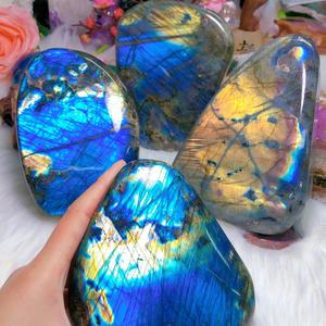 Pierre de Labradorite Bleue Scintillante de Haute Qualité, Forme Libre, Cristal de Guérison Irrégulier, Idéale pour Cadeau, Vente en Gros - Product Image 3