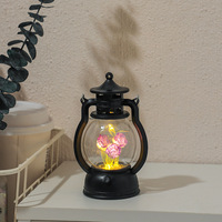 Lanterne florale minimaliste moderne, veilleuse de Noël, kit DIY en plastique, alimenté par piles, à suspendre, cadeau de chevet