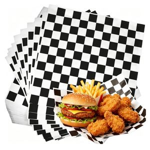 Papier d'emballage alimentaire biodégradable avec logo personnalisé, papier ciré résistant à la graisse pour hamburgers et sandwichs, qualité alimentaire - Product Image 4