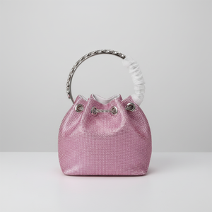 กระเป๋าถือออกงานกลางคืนสำหรับผู้หญิง ดีไซน์หรูหรา ประดับด้วยคริสตัล พร้อมสายสะพายไหล่ทำจากโพลีเอสเตอร์ PU เหมาะสำหรับงานแต่งงาน รับผลิตแบบ OEM - Product Image 1