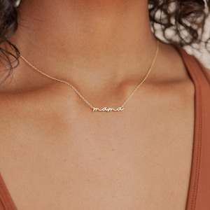 Collar de Acero Inoxidable con Baño de Oro de 18K, Resistente a la Decoloración, Regalo para <span class=keywords><strong>Mamá</strong></span>, Madre e Hija, Joyería para el Día de la Madre - Product Image 2