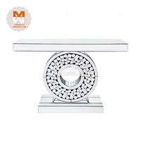 Table console classique miroir en cristal de diamant en verre chaud pour entrée