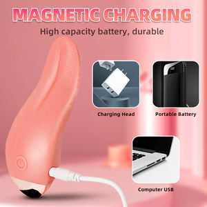 मांस मांस जीभ वाइब्रेटर नरम सिलिकॉन सुरक्षित मिनी पोर्टेबल छोटे उत्तेजक मालिश वाले जलरोधी <span class=keywords><strong>10</strong></span> कंपन मोड - Product Image 3