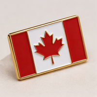 Épingles à revers personnalisées en métal émaillé avec le drapeau national du Canada