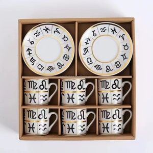 Juego de Té de 12 Piezas de Cerámica Estilo Árabe, Taza de Café Expresso de Lujo, Taza y Platillo de Café, Estilo <span class=keywords><strong>Habesha</strong></span>, Turco, Etíope - Product Image 3