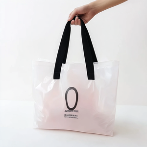 The Logo Custom <b>Toy</b> Shop Frosted Plastic Shopping <b>Bag</b> With Handle for Packing - Product Image 1