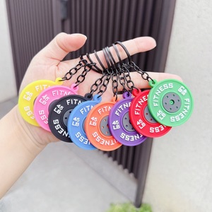 Mini pendentif créatif en PVC pour sac à dos, en forme de kettlebell, accessoire porte-clés en plastique - Product Image 2