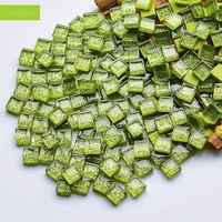 Ubin Mosaik Kaca Glitter Mini 10x10mm dalam Jumlah Besar, Bahan Aman Buatan Tangan untuk Seni Anak DIY dan Dekorasi Rumah & Taman