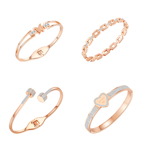 <span class=keywords><strong>Bracciali</strong></span> in Acciaio Inossidabile 316L di Alta Qualità, Placcati in Oro Rosa, per Donne, Produzione Cinese 2025 - Product Image 6