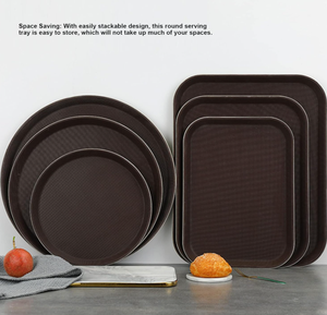Vendita calda popolare rotondo Non-Skid vassoio da portata cucina vassoio di servizio cena vassoio Fast Food - Product Image 4