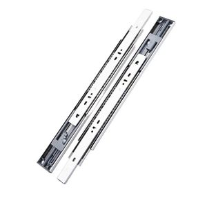 Correderas telescópicas de cajón con rodamientos de bolas de apertura táctil a precio económico, herrajes de cajón deslizante con cierre suave para muebles de cocina - Product Image 1