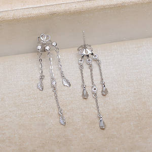 Ensemble de boucles d'oreilles pendantes en argent S925, 14 mm marbre, 15 mm perle, 13 tournesols marbrés, 14,5 argent, accessoires de mode, produit 5530 - Product Image 4