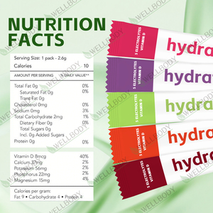 WELLBODY - Polvo Electrolítico de Calcio de Marca Propia, Suplemento Nutricional Deportivo, Mezcla para Bebidas Hidratantes con Potenciador de Energía - Product Image 2