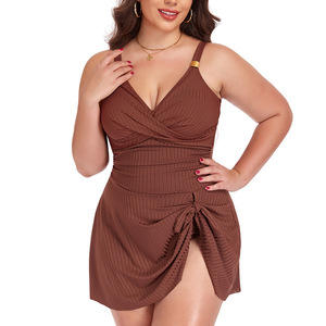 Maillot de bain une pièce grande taille pour <span class=keywords><strong>femme</strong></span> 2026 avec contrôle du ventre amincissant, séchage rapide et extensible, soutien-gorge XXL inclus - Product Image 1