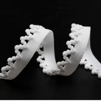 En gros 12mm Picot Élastique Tricoté Bande Sangle Dentelle pour Sous-Vêtements TC14