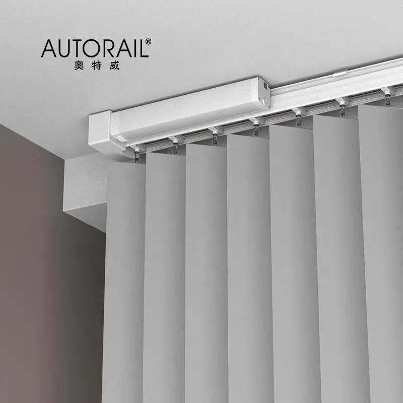Newest design silent electric vertical blind track vertical blinds motor google home alexa control with motorized vertical blind