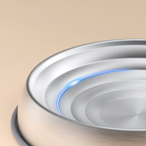 Schlussverkauf rostfreier Stahl Haustierschüssel rutschfest leicht zu reinigen Haustierfütterer Gummisockel Hundebussel - Product Image 5