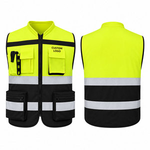 Chaleco <span class=keywords><strong>de</strong></span> <span class=keywords><strong>Seguridad</strong></span> Reflectante ANSI Clase 2 con Logotipo Personalizado, Multibolsillos, para Construcción, con Tiras Reflectantes, Ropa <span class=keywords><strong>de</strong></span> <span class=keywords><strong>Trabajo</strong></span> <span class=keywords><strong>de</strong></span> Alta Visibilidad - Product Image 1