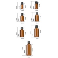 Flacon compte-gouttes Euro en verre ambré pour huiles essentielles, 1oz 5ml 10ml 15ml 20ml 30ml 50ml 100ml, avec bouchon inviolable et compte-gouttes intégré