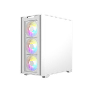 Tuyệt đẹp trắng hợp kim nhôm Iran lưới và kính cường lực máy tính PC Trường hợp với kính cường lực, trường hợp chơi game cho game thủ - Product Image 2