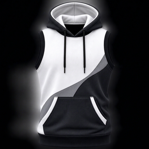 Camiseta sin Mangas con Logotipo Personalizado, Camiseta Deportiva de Poliéster para Hombre, para Fisicoculturismo, Gimnasio, Running, con Capucha - Product Image 1