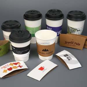 Manga de Papel para Vasos de Café Personalizada con Logotipo, Vasos de Papel para Café - Product Image 1