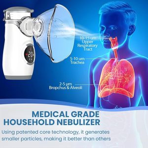 Y tế cấp lưới Máy phun sương kỹ thuật số cầm tay cầm tay máy phun sương với trực quan giao diện LED và auto-làm sạch cho người lớn trẻ em - Product Image 6