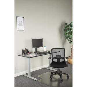 Chaise pivotante/inclinable Alera Etros Series à dossier moyen, petite, en maille noire, avec appuie-tête réglable en hauteur, moderne, en mousse, tissu, PP, aluminium, PU - Product Image 3