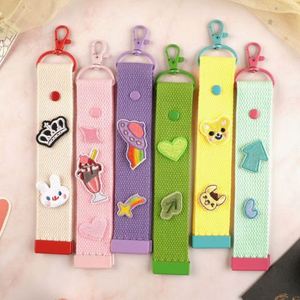 Metal Carabiner South Korea Style Car Motorcycle Keychain Handbag Pendant Hand-made Embroidered Strip - Product Image 3