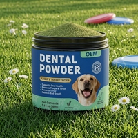 Poudre Nettoyante Dentaire pour Animaux de Compagnie – Éliminateur de Plaque et de Tartre pour Chiens et Chats – Soin Haleine Fraîche – Complément d'Hygiène Buccale avec Probiotiques et Algues Brunes