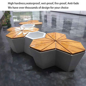 Chaise <span class=keywords><strong>polygone</strong></span> avec pot de fleur aéroport <span class=keywords><strong>centre</strong></span> commercial attente chaise publique chien tabouret meubles de maison décoration extérieure chaises - Product Image 4