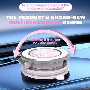 Support magnétique pour téléphone en alliage d'aluminium 2026, best-seller, aspiration sous vide pour tableau de bord de voiture / Conception pliable compatible - Product Image 2