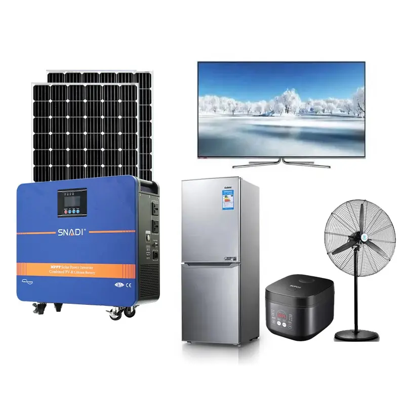 Miniera sistema solare 500W 1KW batterie al litio 1500w generatore portatile del sistema di energia solare per TV e luci per la casa