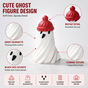 Jouet de bureau fantôme d'Halloween mignon imprimé en 3D sur mesure, décoration de bureau personnalisée, précision de 0,2 mm, surface Ra10-12m, service OEM - Product Image 2