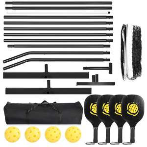 Ensemble de filet de pickleball portable Db, 22 pieds, en fibre de carbone, avec 4 raquettes, 4 balles et sac de transport pour divertissement en plein air - Product Image 5