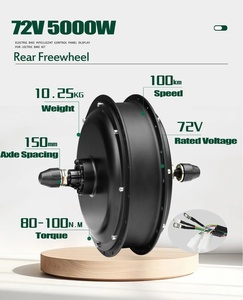 Di alta qualità MTX39 72V 5000W bicicletta elettrica ruota del motore 105 KM/H posteriore ruotare Brushless mozzo motore 150mm Mountain Bike parti - Product Image 2