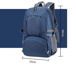 Sac à dos pliable léger et tendance personnalisé, doublure en nylon imperméable avec fermeture à glissière - Product Image 5