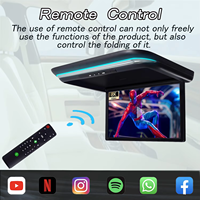 15.6 pouces voiture électrique TV toit rabattable moniteur télécommande commande vocale HD écran tactile Android WiFi système de divertissement de voiture