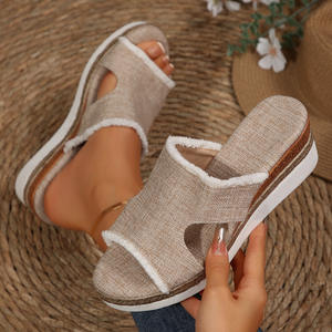 Sandalias Planas de Lona Ligeras y Casuales para Mujer, Tallas Grandes, con Plataforma de Cuerda de Cáñamo, Novedad Primavera-Verano 2025 - Product Image 2