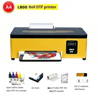 Imprimante jet d'encre DTF A4 améliorée pour tête L800 avec découpeuse pour impression de t-shirts, four à film DTF, transfert thermique d'images sur textile
