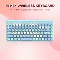 Ensemble clavier et souris de jeu sans fil 2,4 G de luxe bleu-vert 75 % 86 touches pour ordinateur portable/PC/ordinateur de bureau - Ergonomique, étanche, 1200 DPI, en stock