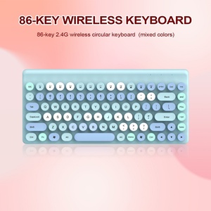 Sang trọng màu xanh 75% 86-key chuột không dây & BÀN PHÍM Set cho Máy Tính Xách Tay PC máy tính và máy tính để bàn - Product Image 3